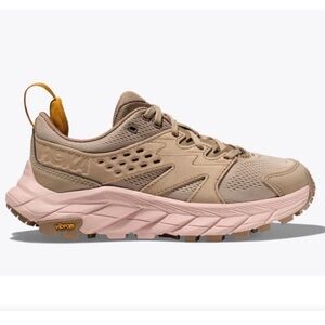 Hoka Women's Shoes in Beige and Pink